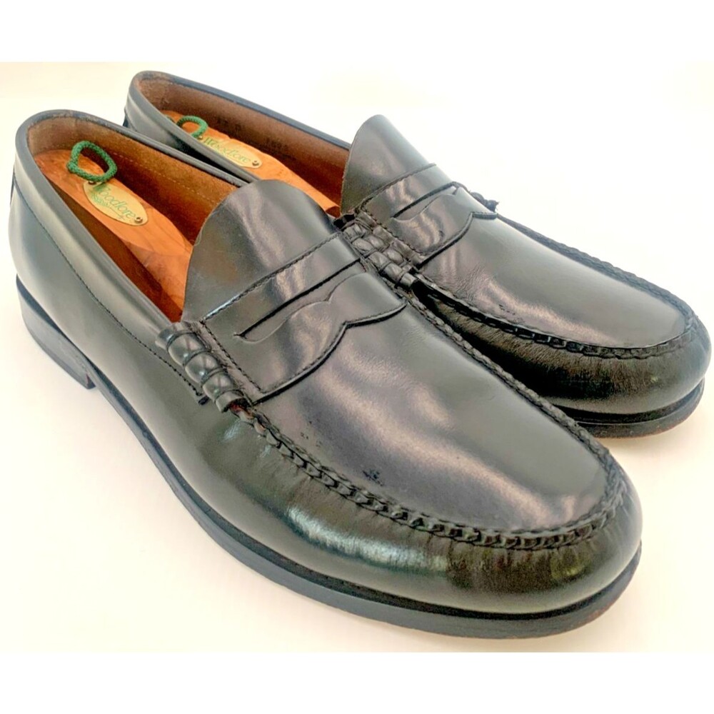 G.H. Bass Weejuns Penny Loafers Men's Size 12 D Black Leather Shoes Model 1893